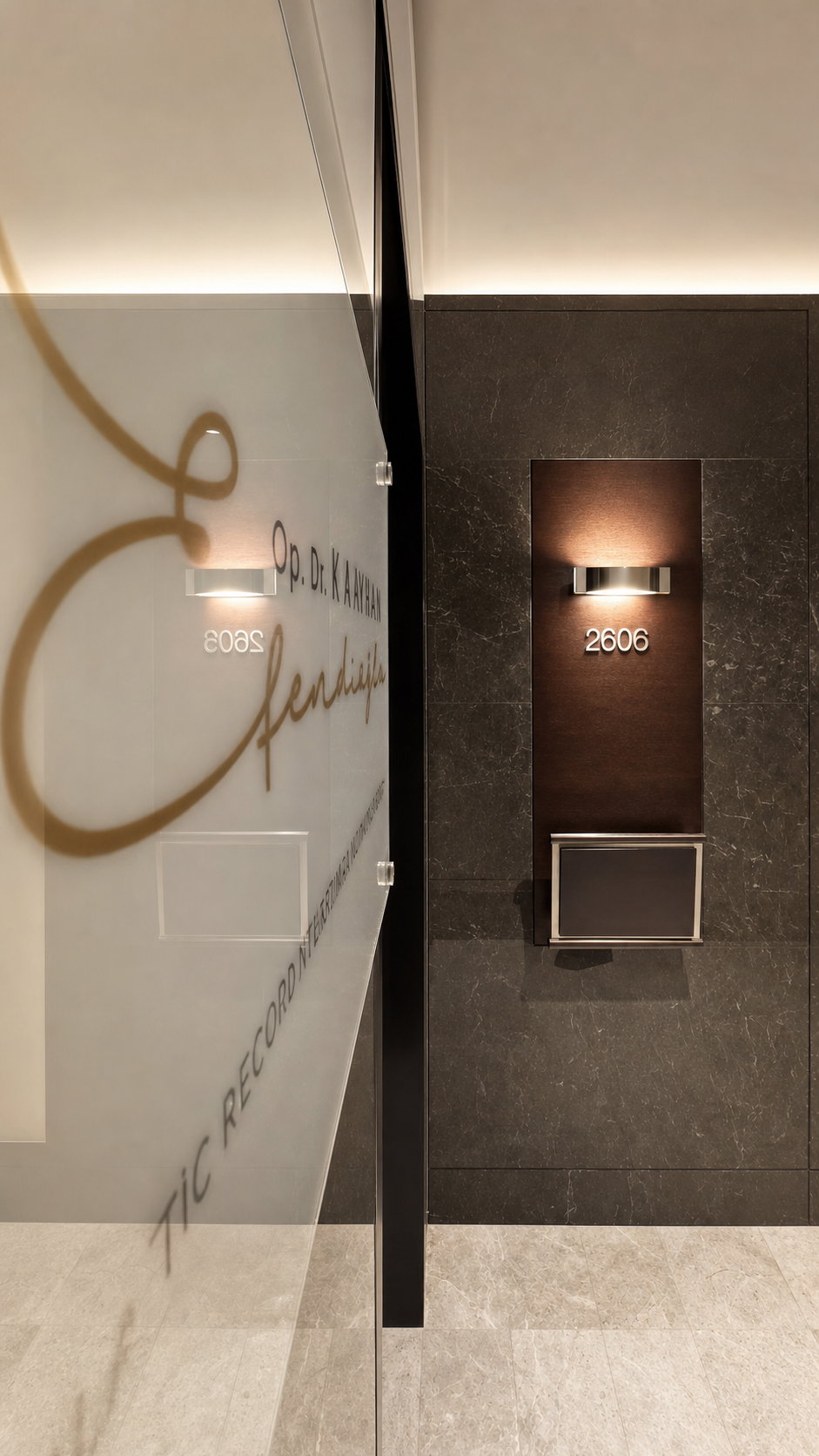 Entrance to Dr. Kamran Efendioğlu's private clinic, suite 2606